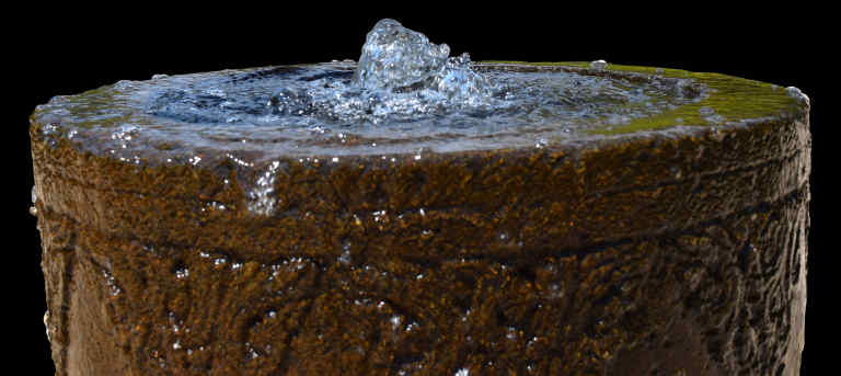 Bubbling fountain
