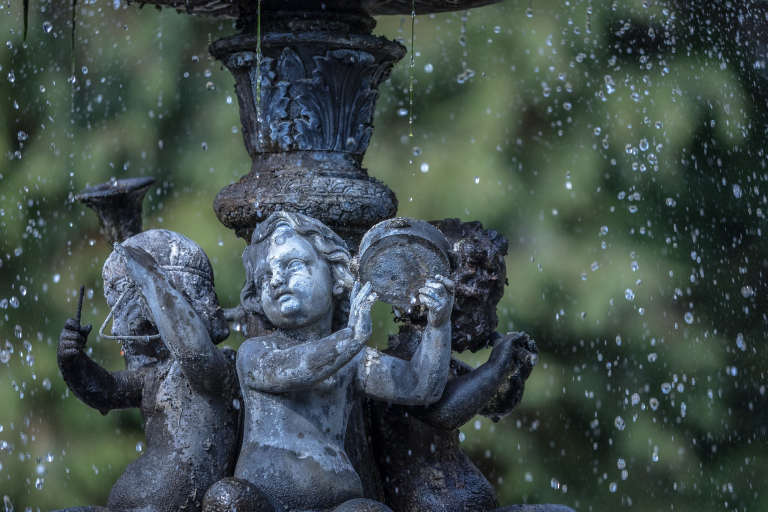 Detail from lead fountain