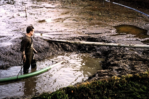 Pond silt removal
