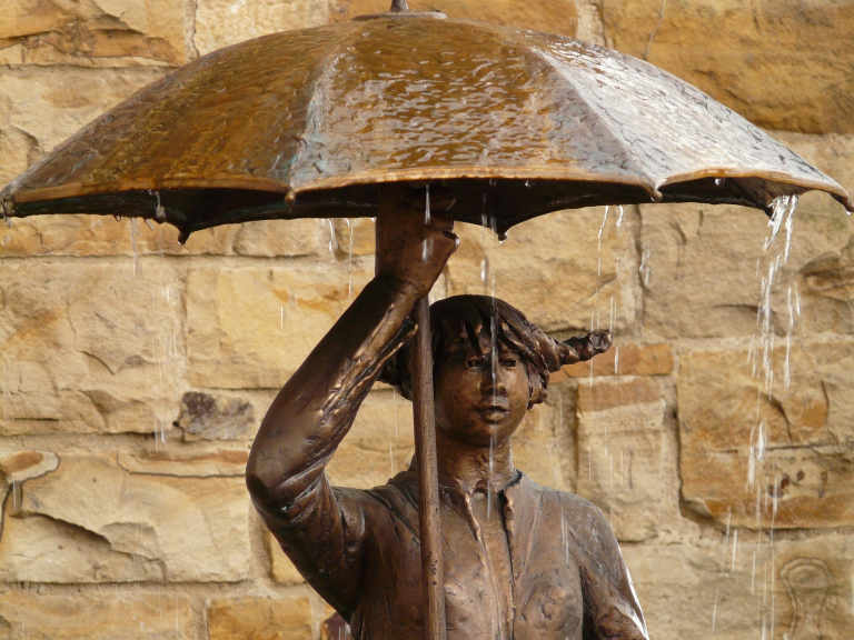 Dripping umbrella